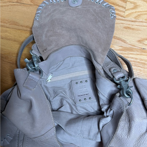 Free People We The Free Leigh Distressed Tote in Pearl - Picture 6 of 8